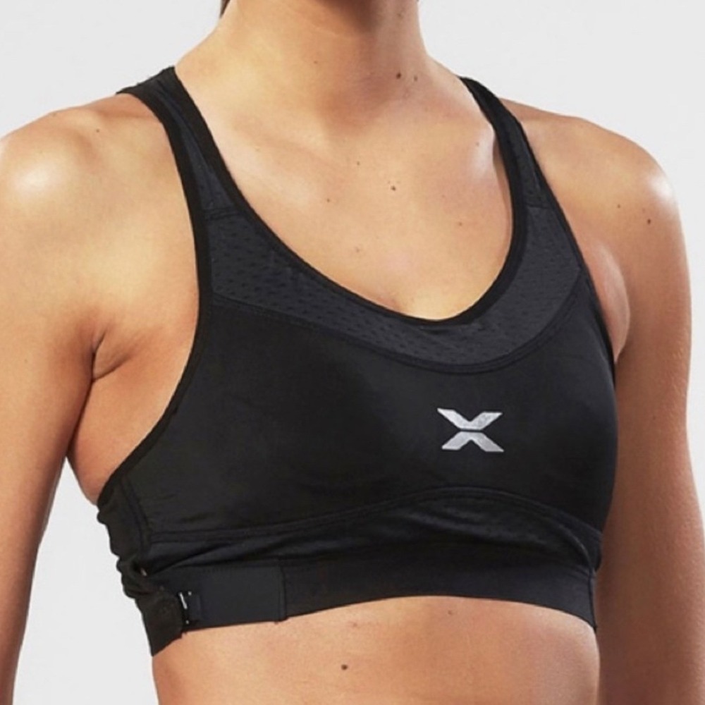 2XU Tri Bra Women Medium Black NWT WT2037a SBR SKIN X Racerback High Support